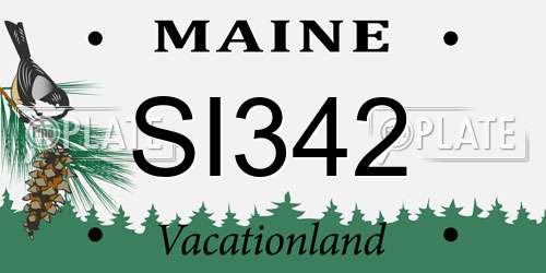 SI342 Maine License Plate