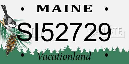 SI52729 Maine License Plate