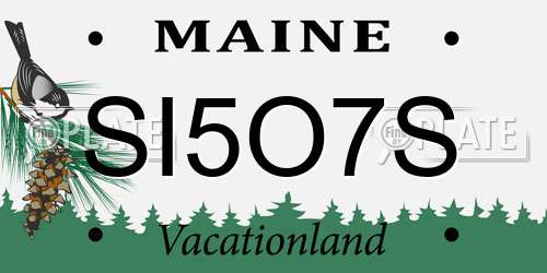 SI5O7S Maine License Plate