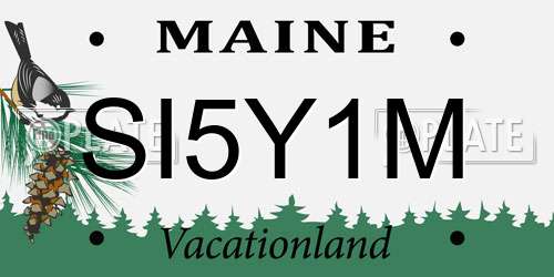 SI5Y1M Maine License Plate
