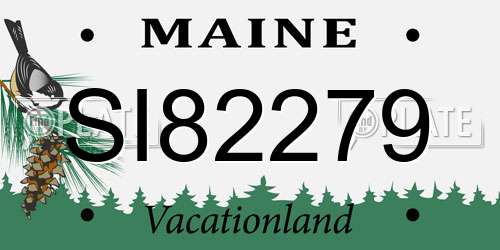 SI82279 Maine License Plate