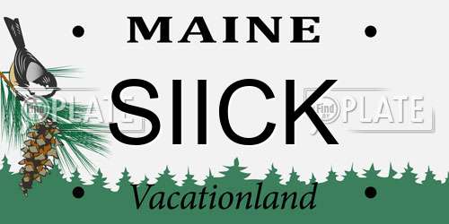 SIICK Maine License Plate
