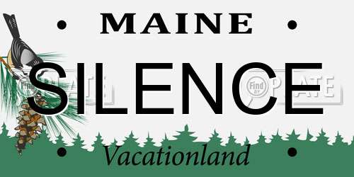 SILENCE Maine License Plate