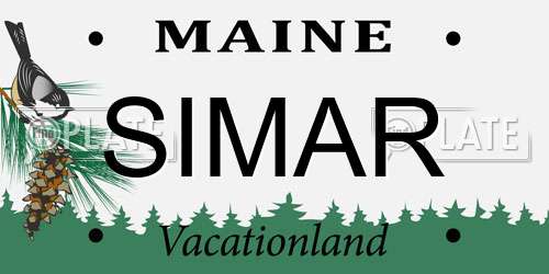 SIMAR Maine License Plate