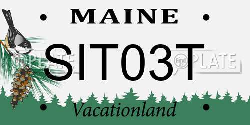 SIT03T Maine License Plate