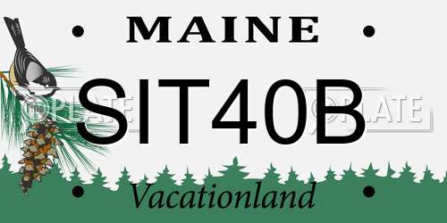 SIT40B Maine License Plate