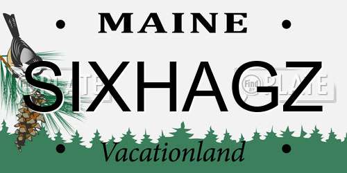 SIXHAGZ Maine License Plate