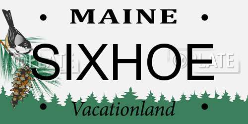 SIXHOE Maine License Plate