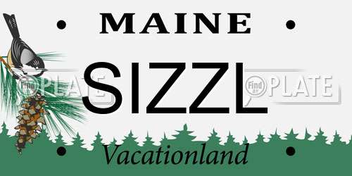 SIZZL Maine License Plate