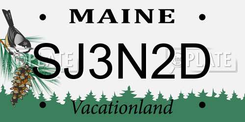 SJ3N2D Maine License Plate