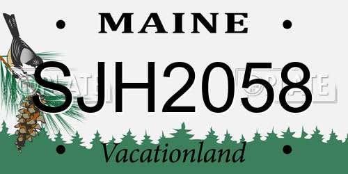 SJH2058 Maine License Plate