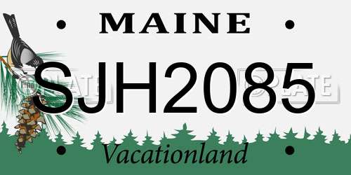 SJH2085 Maine License Plate