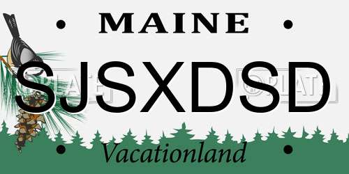 SJSXDSD Maine License Plate