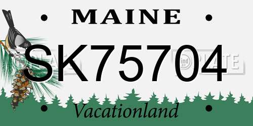 SK75704 Maine License Plate