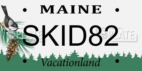 SKID82 Maine License Plate