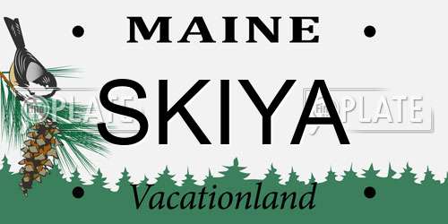 SKIYA Maine License Plate