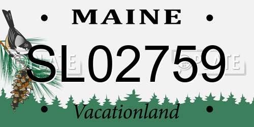 SL02759 Maine License Plate
