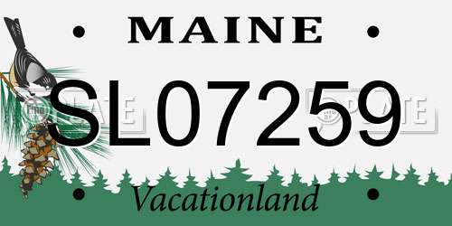 SL07259 Maine License Plate