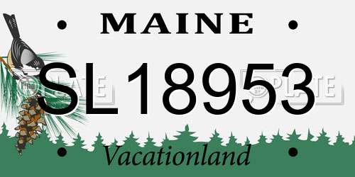 SL18953 Maine License Plate