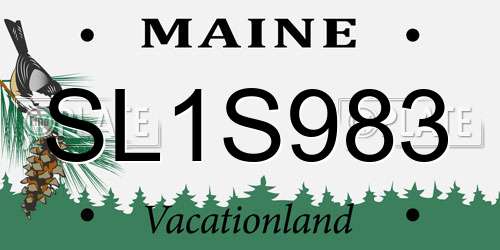 SL1S983 Maine License Plate