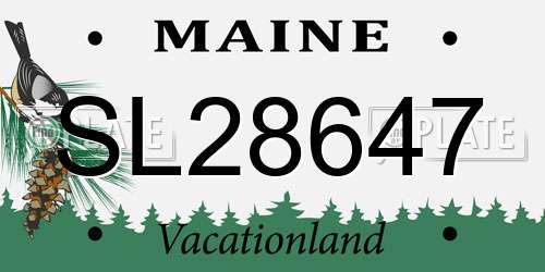SL28647 Maine License Plate