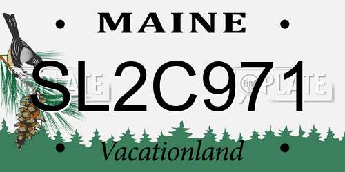 SL2C971 Maine License Plate