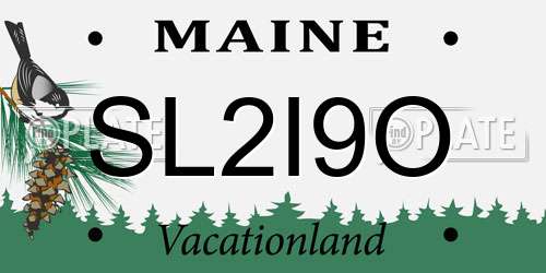 SL2I9O Maine License Plate