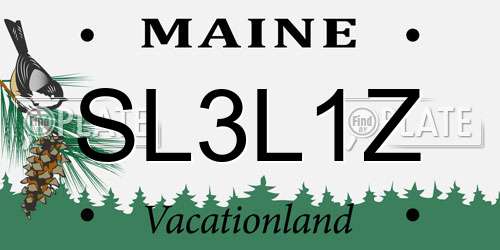 SL3L1Z Maine License Plate