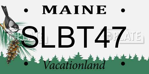 SLBT47 Maine License Plate