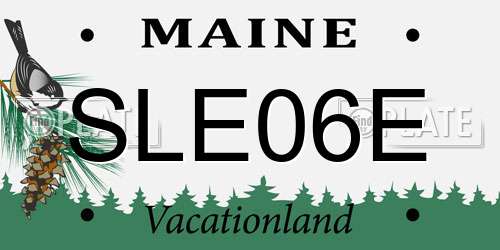 SLE06E Maine License Plate