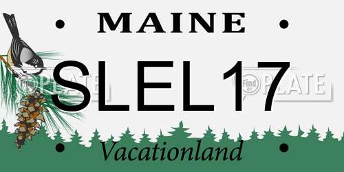 SLEL17 Maine License Plate