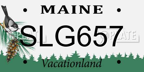 SLG657 Maine License Plate