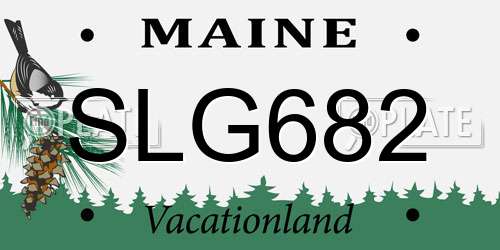 SLG682 Maine License Plate