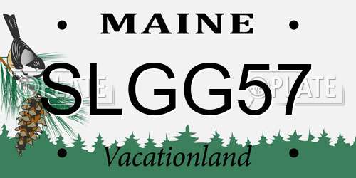 SLGG57 Maine License Plate