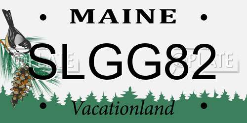 SLGG82 Maine License Plate
