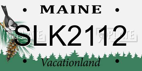 SLK2112 Maine License Plate