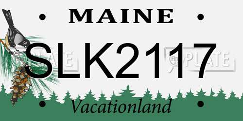 SLK2117 Maine License Plate