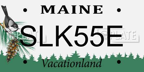 SLK55E Maine License Plate