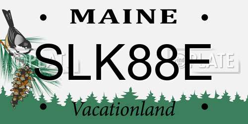 SLK88E Maine License Plate