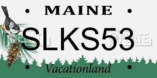 SLKS53 Maine License Plate