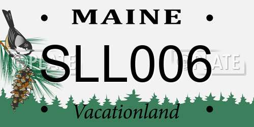 SLL006 Maine License Plate