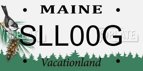 SLL00G Maine License Plate