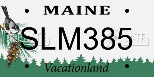 SLM385 Maine License Plate
