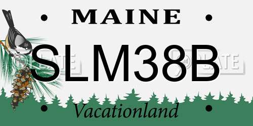 SLM38B Maine License Plate