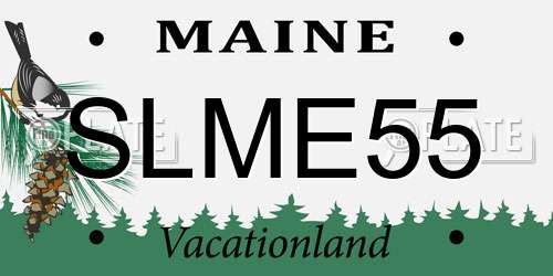 SLME55 Maine License Plate