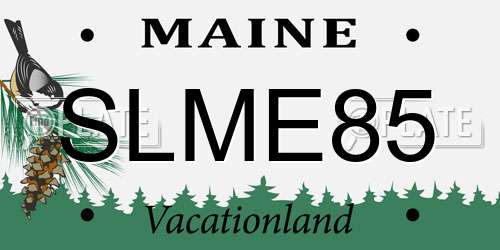 SLME85 Maine License Plate