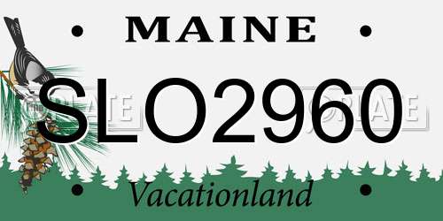 SLO2960 Maine License Plate