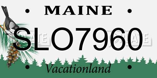 SLO7960 Maine License Plate