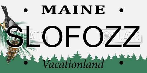 SLOFOZZ Maine License Plate