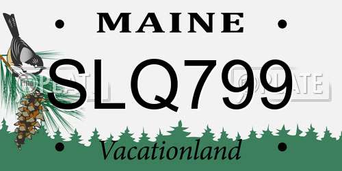 SLQ799 Maine License Plate